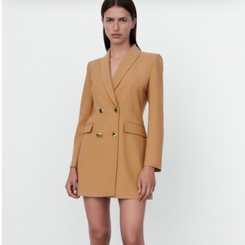 ZARA DOUBLE BREASTED BLAZER SIZE S
